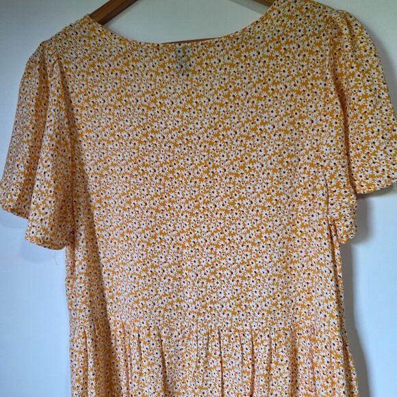 EUC LIKE NEW EMERY ROSE YELLOW DAISY PRINT FLORAL V NECK TIERED MAXI DRESS SZ XL - Picture 8 of 15
